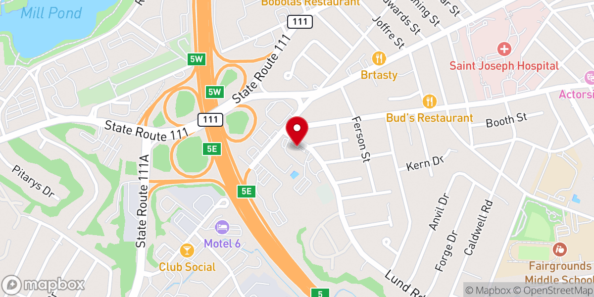 Map showing location of Trinity Baptist Church