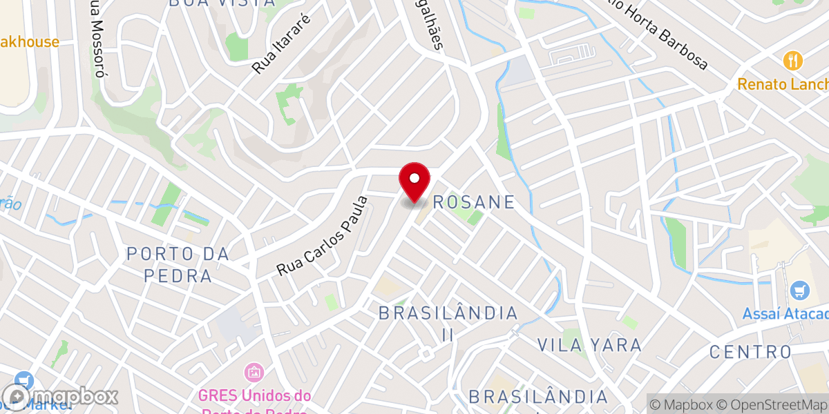 Map showing location of Primeira Igreja Batista em Brasilândia