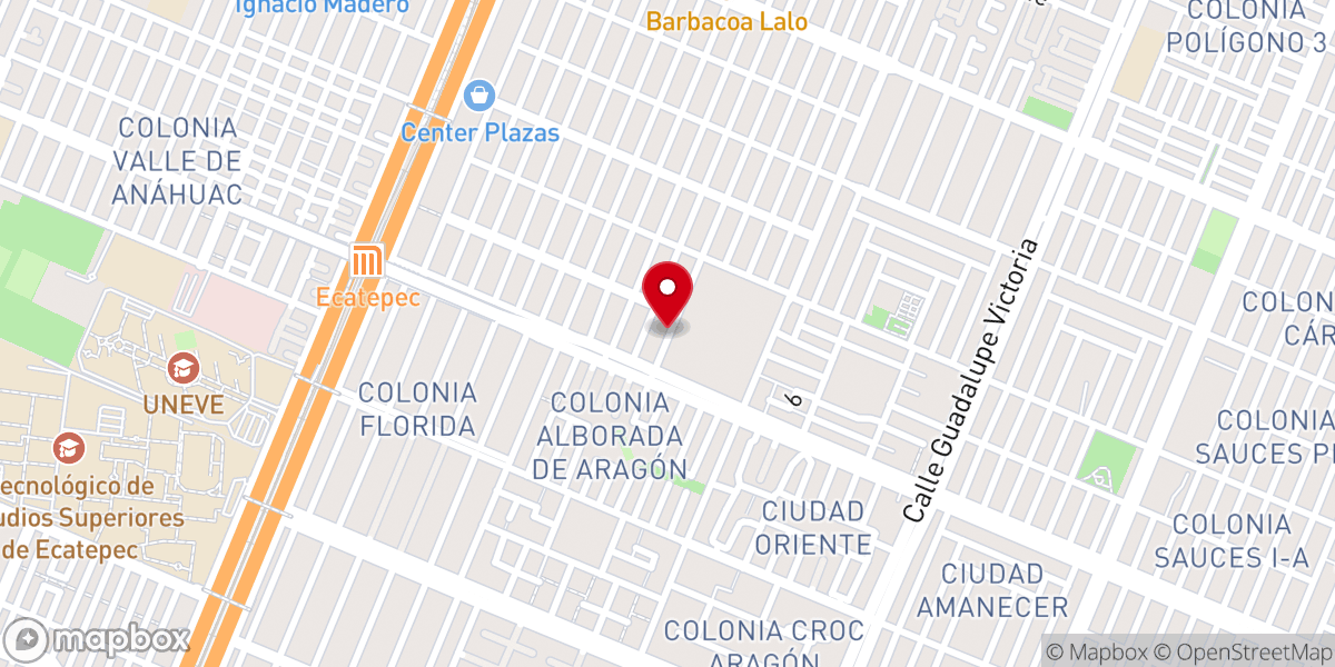 Map showing location of Iglesia Cristiana Fuentes