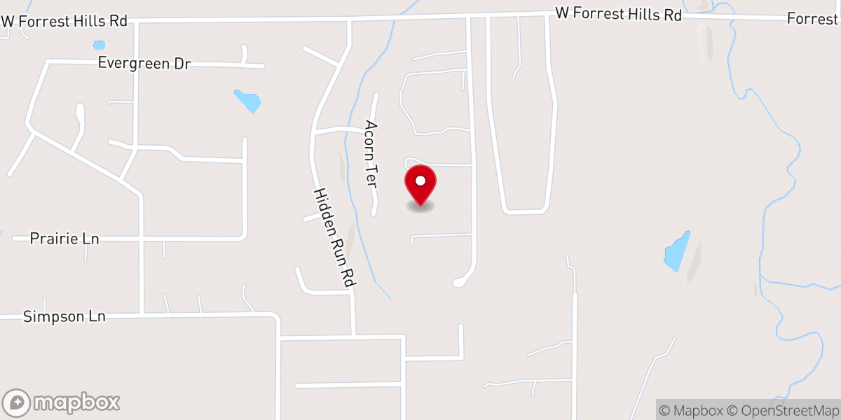 Map showing location of The Ponderosa Homestead