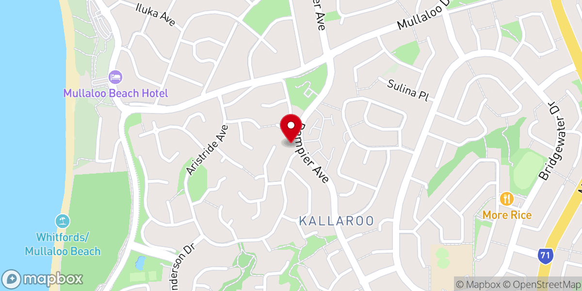 Map showing location of Kallaroo Anglican Church