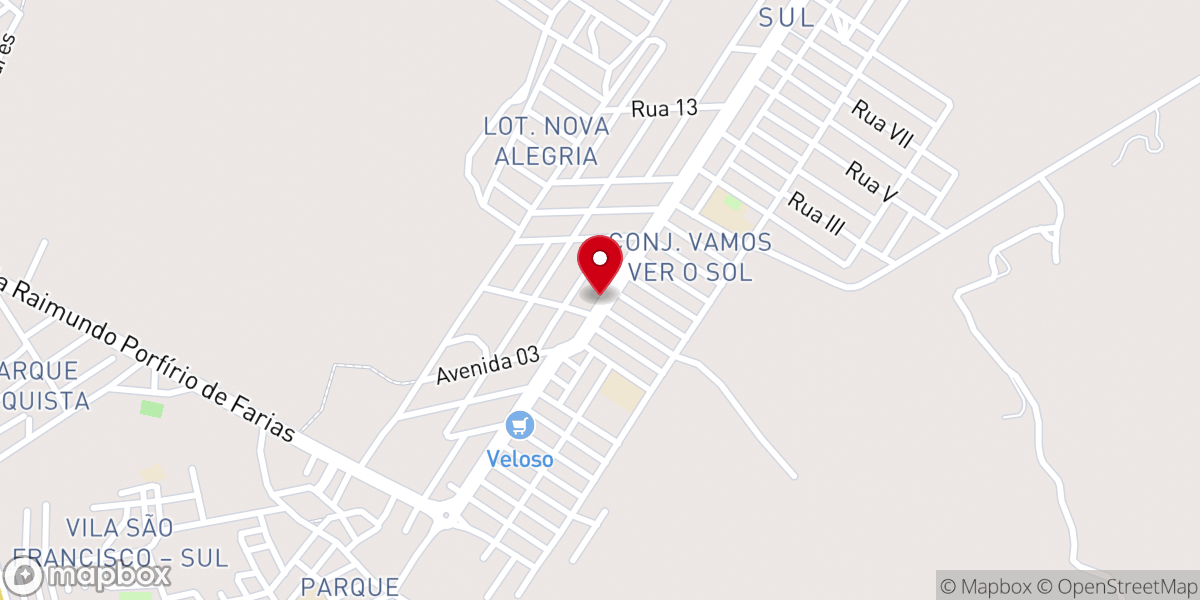 Map showing location of Universal Vamos ver o Sol