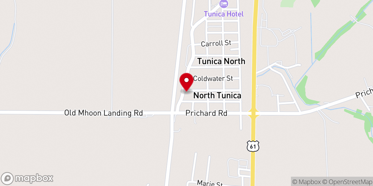 Map showing location of New Zion Missionary Baptist Church
