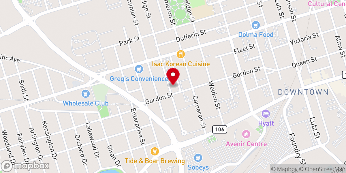 Map showing location of Moncton Mosque