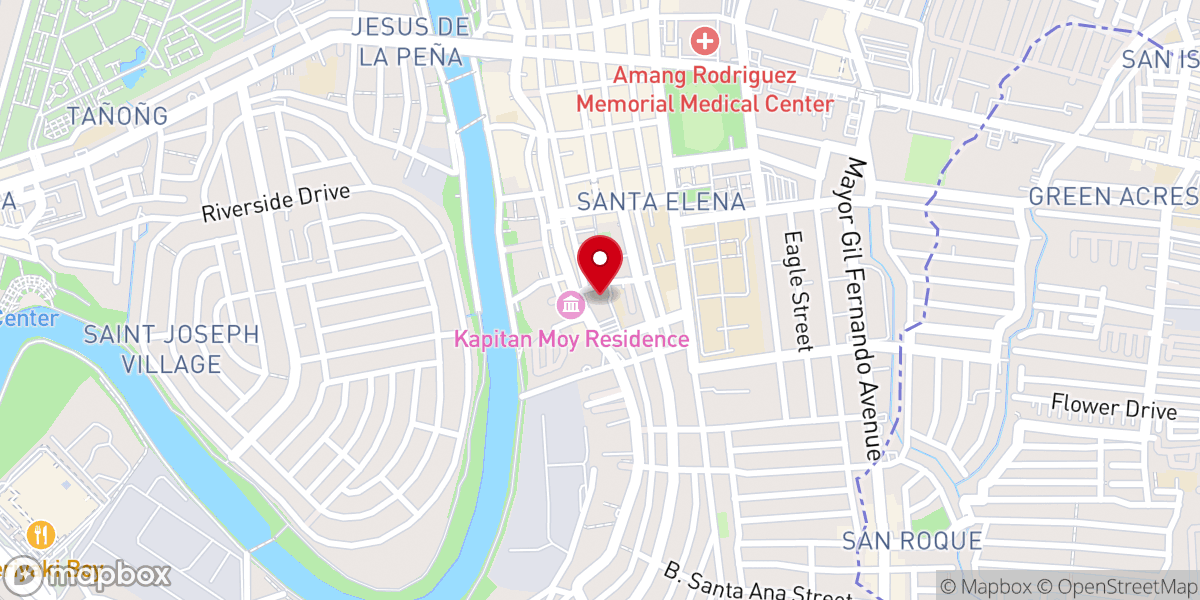 Map showing location of Diocesan Shrine and Parish of Nuestra Señora de los Desamparados