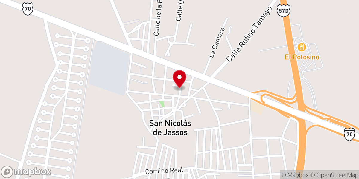 Map showing location of iglesia bíblica bautista puerta de el cielo
