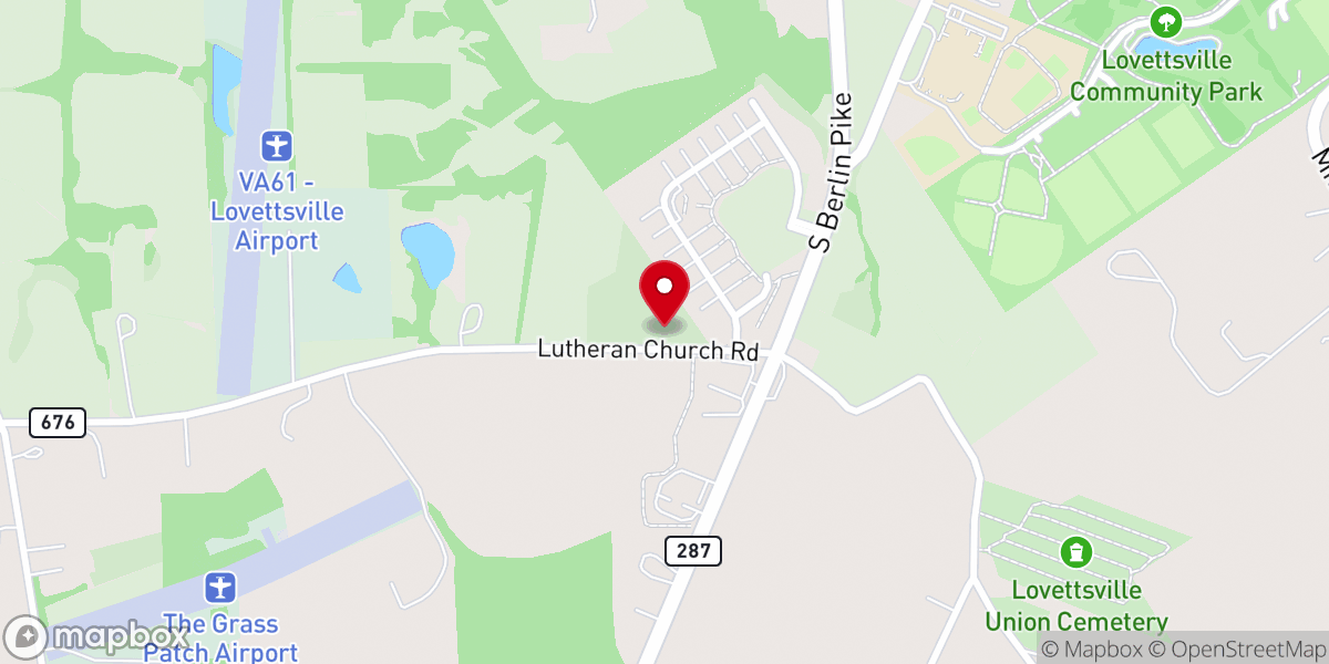 Map showing location of Lutheran Valley Farm
