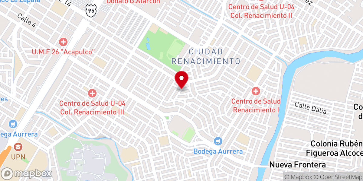 Map showing location of Templo MONTE HOREB