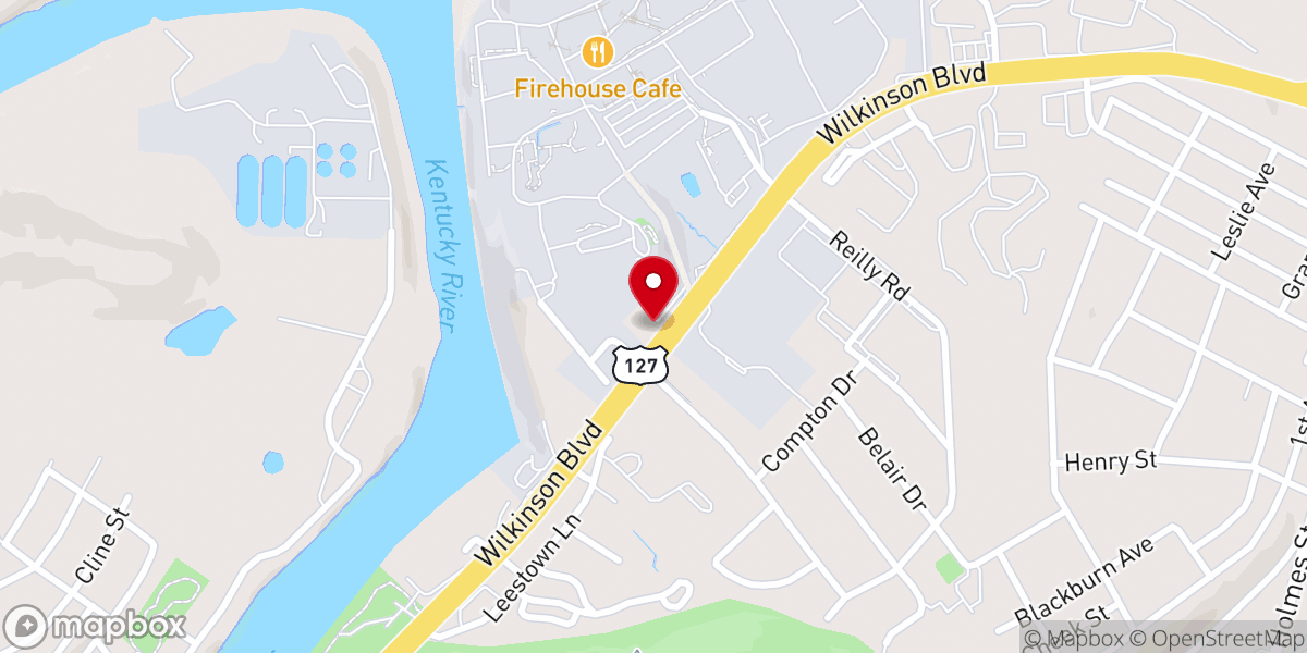 Map showing location of Leestown Gospel Church