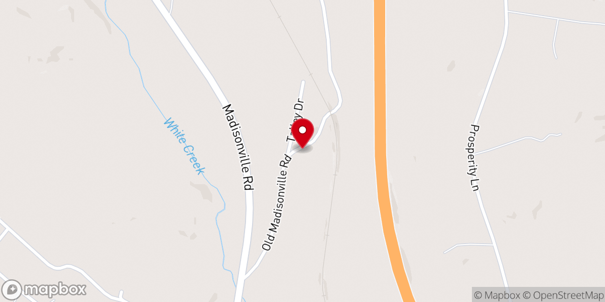 Map showing location of Cleveland Spring Church