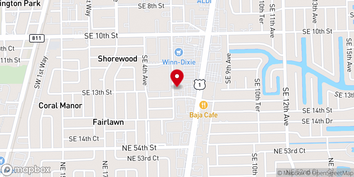 Map showing location of Temple Adventiste De Deerfield