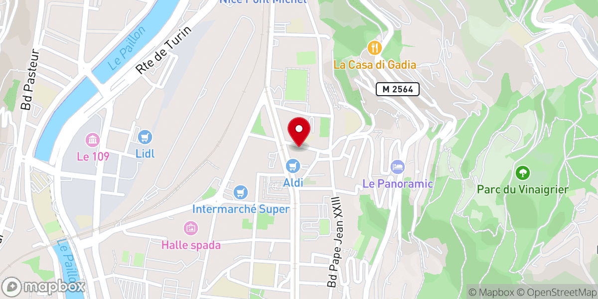Map showing location of Salle du Royaume des Témoins de Jéhovah