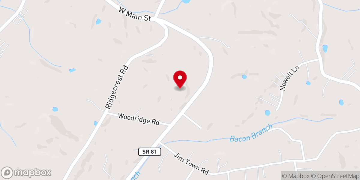Map showing location of Second Baptist Church
