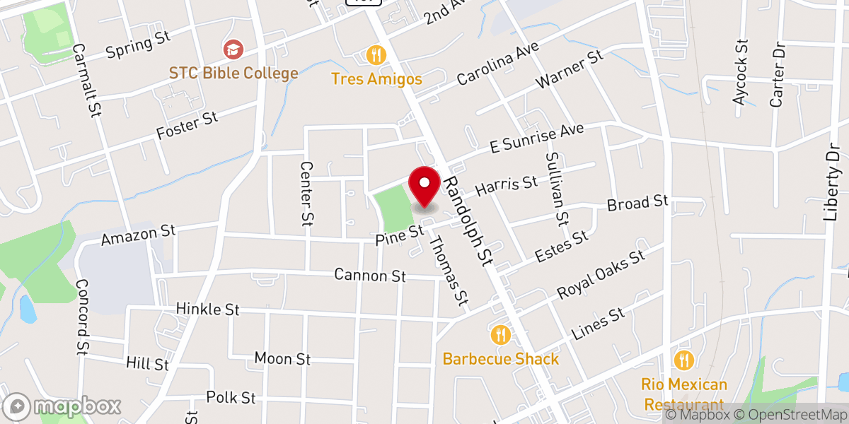 Map showing location of Iglesia Nuevo Comienzo