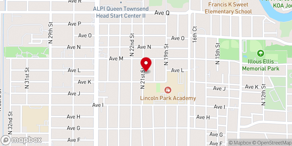 Map showing location of Mt Pleasant Primitive Baptist Church