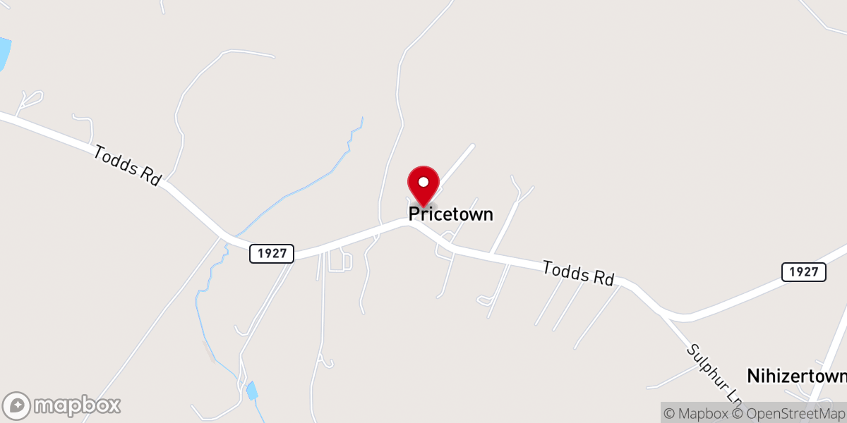 Map showing location of Mt Calvary Baptist Church