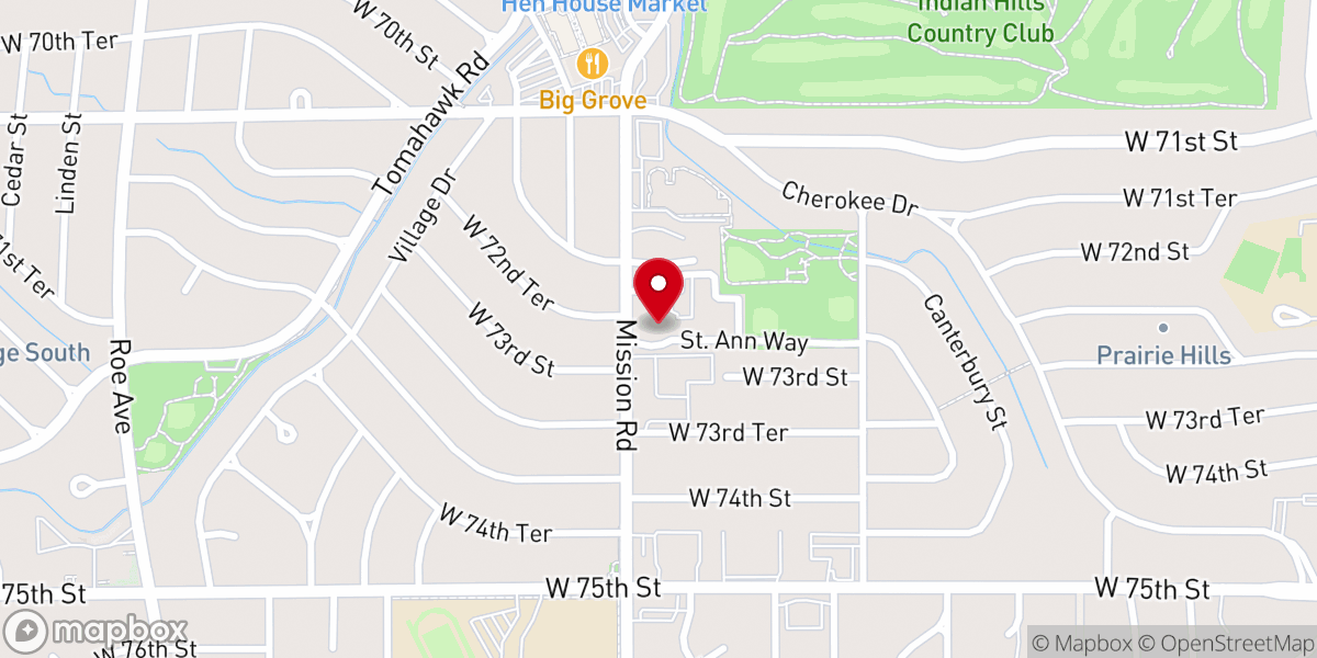Map showing location of St Ann Catholic Church