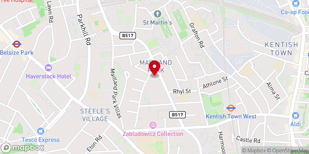 Map showing location of Ibn Abbas Islamic Centre
