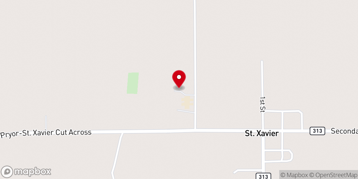 Map showing location of Saint Francis Xavier Mission Church