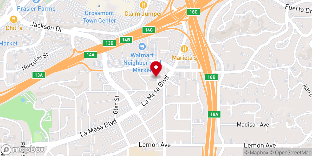 Map showing location of St. Luke's Lutheran Church