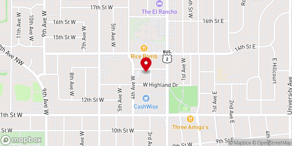 Map showing location of Emmanuel Free Lutheran Church
