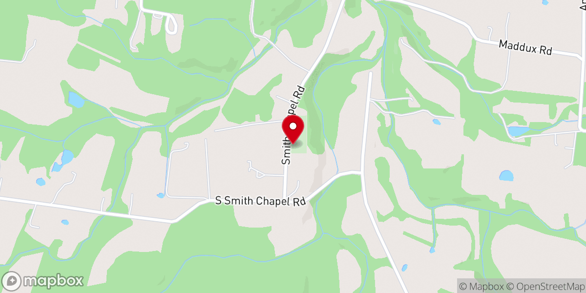 Map showing location of Smith Chapel