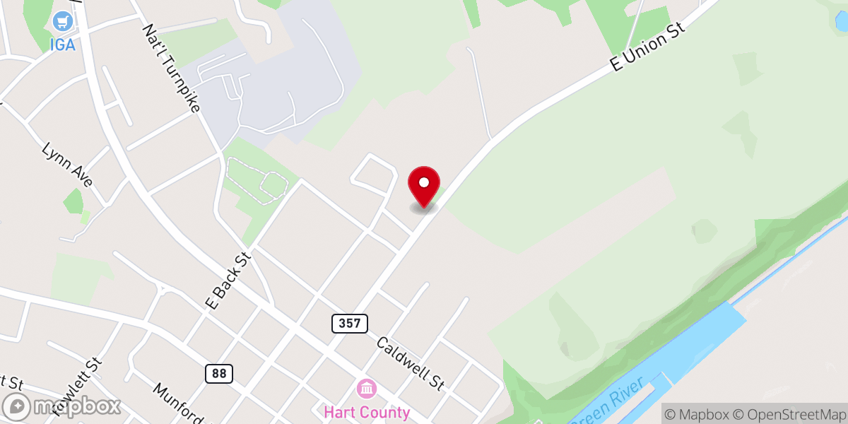 Map showing location of Morning Star Baptist Church