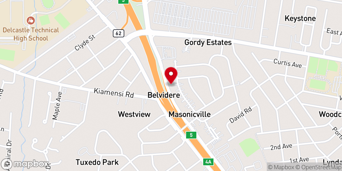 Map showing location of Kings Assembly of God Church