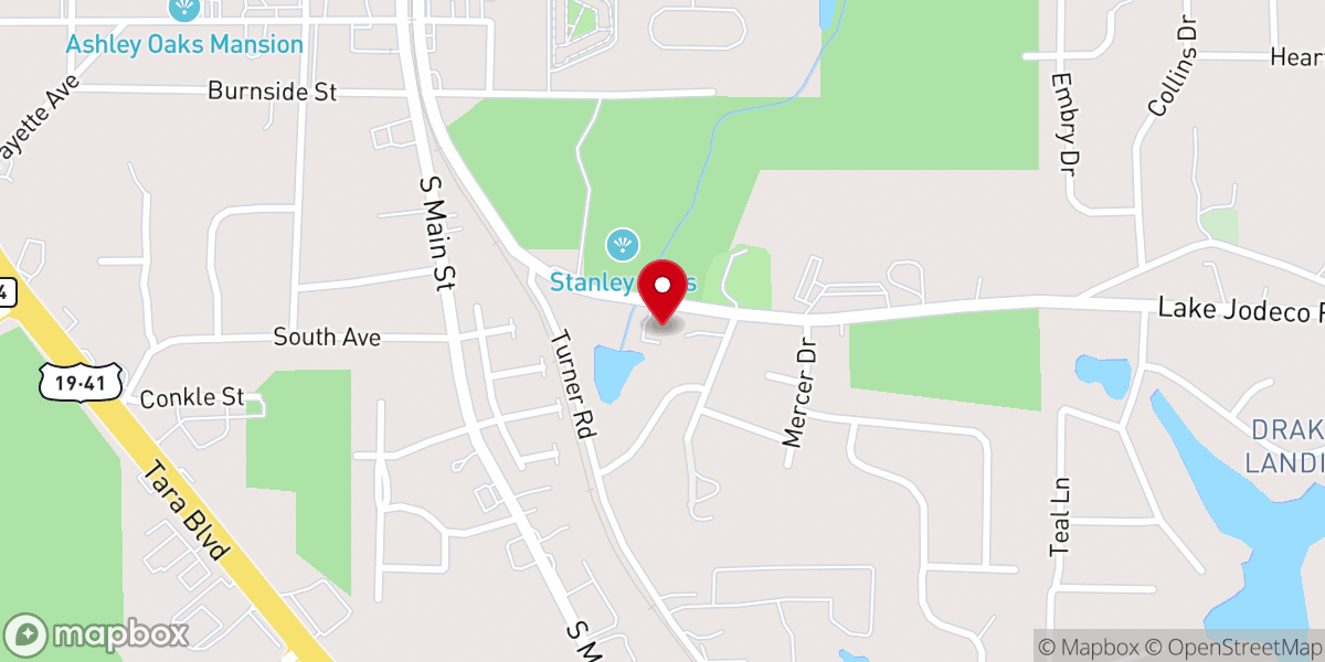 Map showing location of Jonesboro Church of Christ