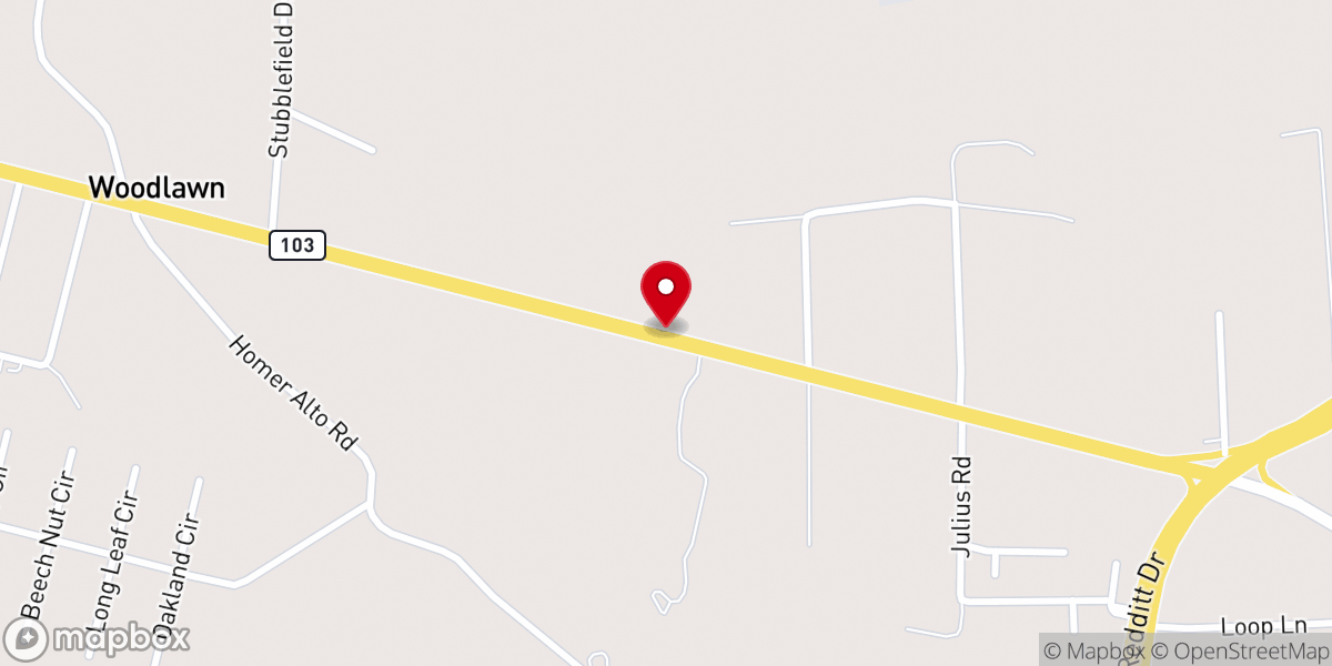Map showing location of Solid Rock Church