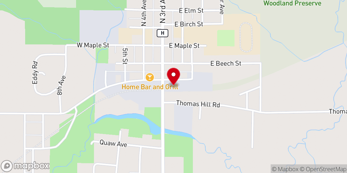 Map showing location of Edgar Community Church