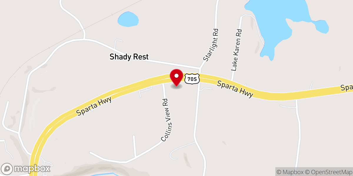 Map showing location of Central Baptist Association
