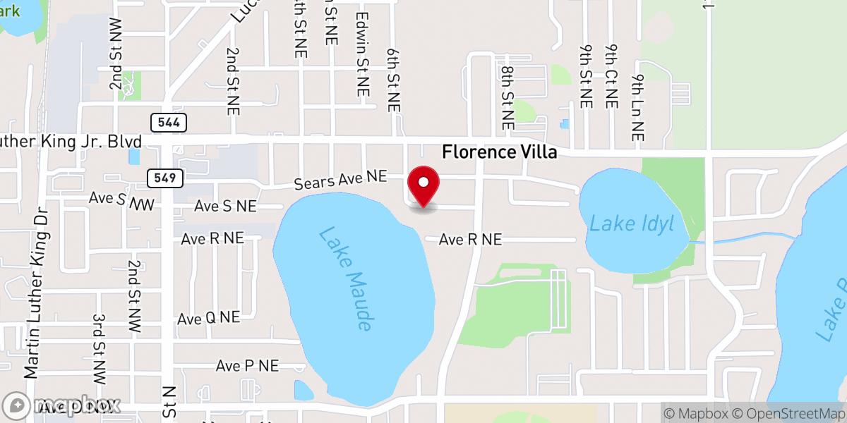 Map showing location of Neighborhood Service Center