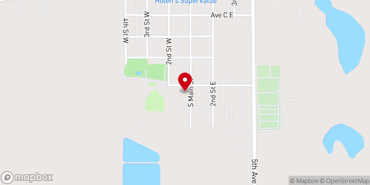 Map showing location of St. John Lutheran Church