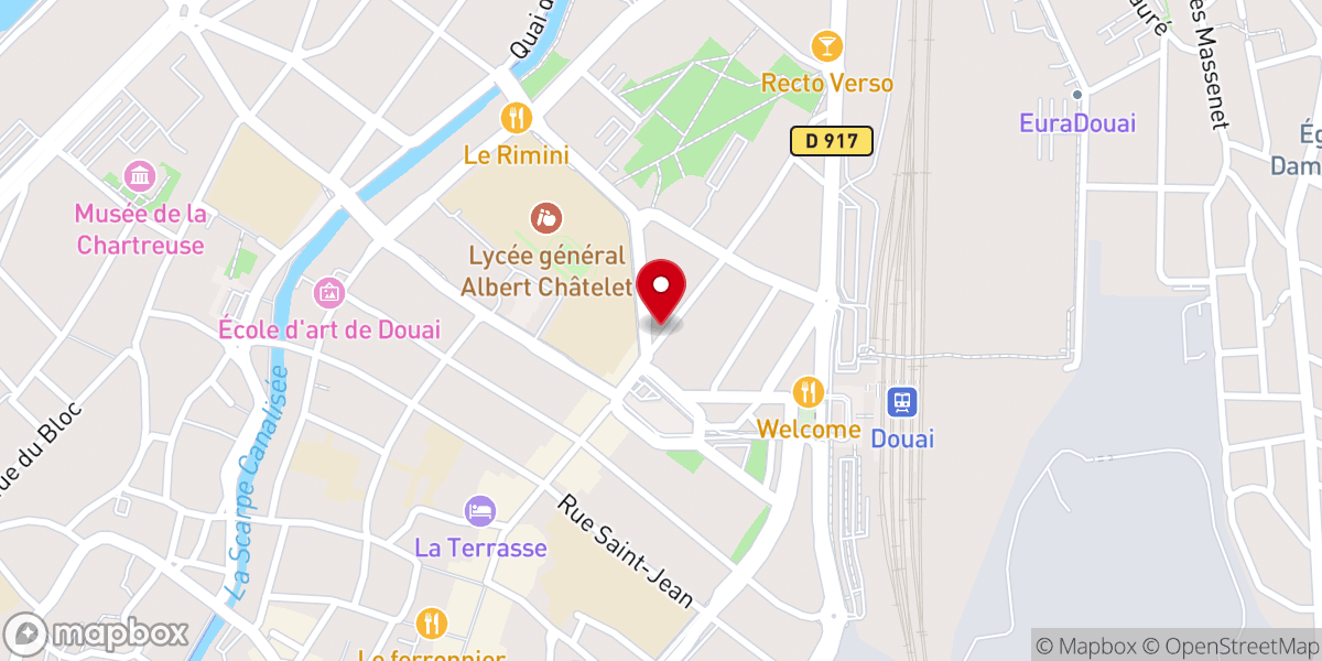 Map showing location of Église du Cep, Communauté Protestante Évangélique de Douai
