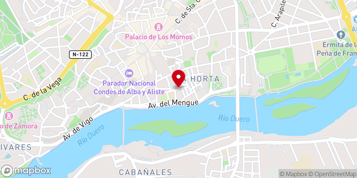 Map showing location of Hotel NH Zamora Palacio del Duero