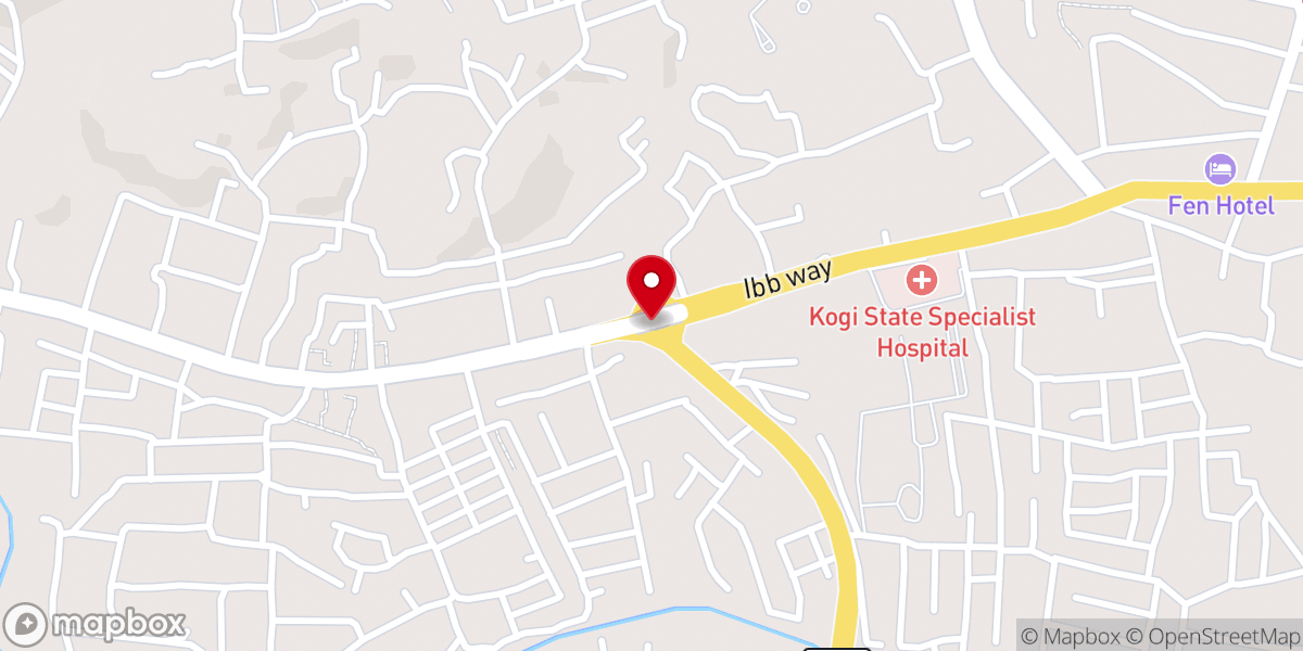 Map showing location of Dunamis International Gospel Center