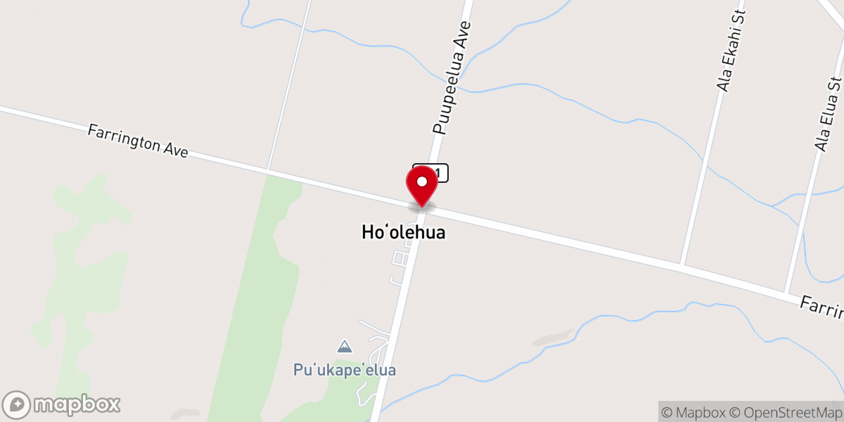 Map showing location of Ho'olehua