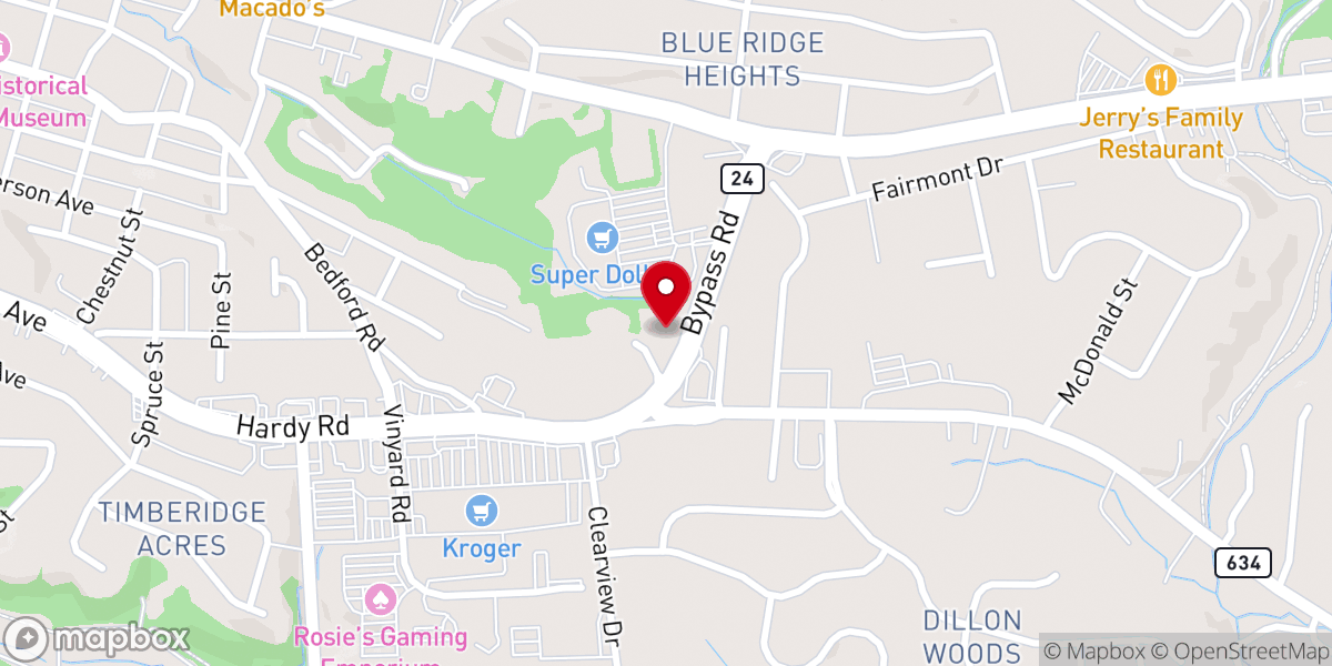 Map showing location of Lake Drive Church of Christ