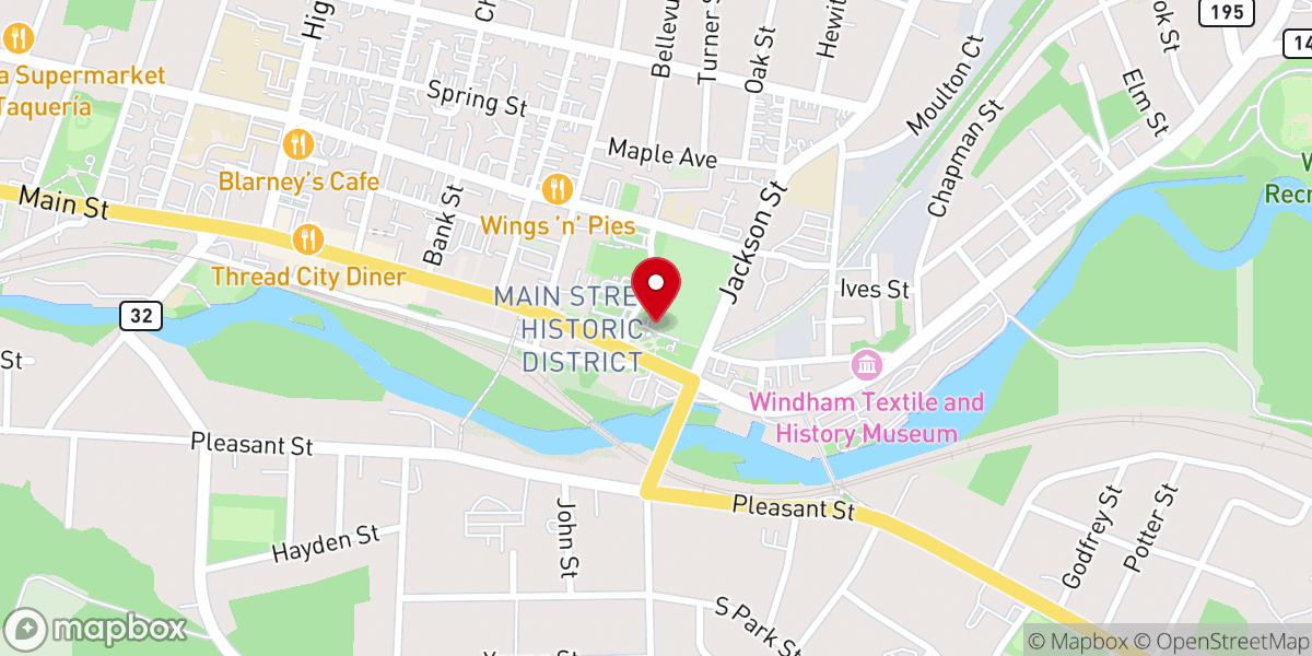 Map showing location of Jillson Square