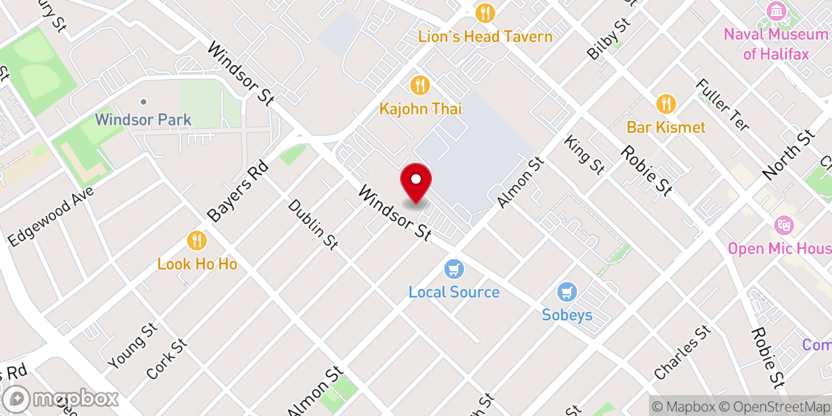 Map showing location of The Halifax Forum