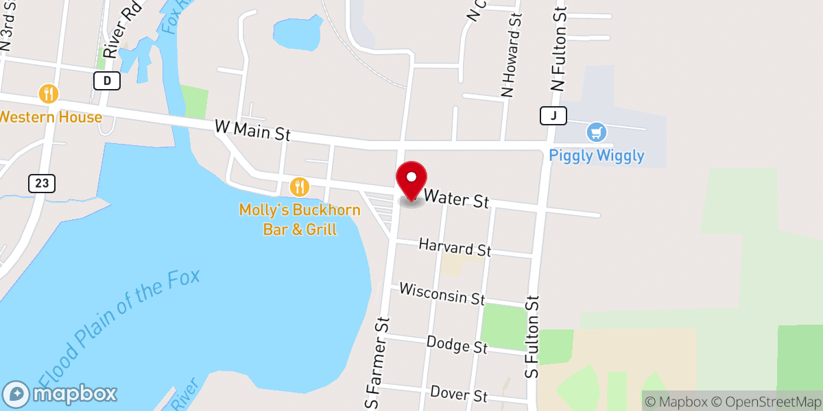 Map showing location of Calvary Lutheran Church