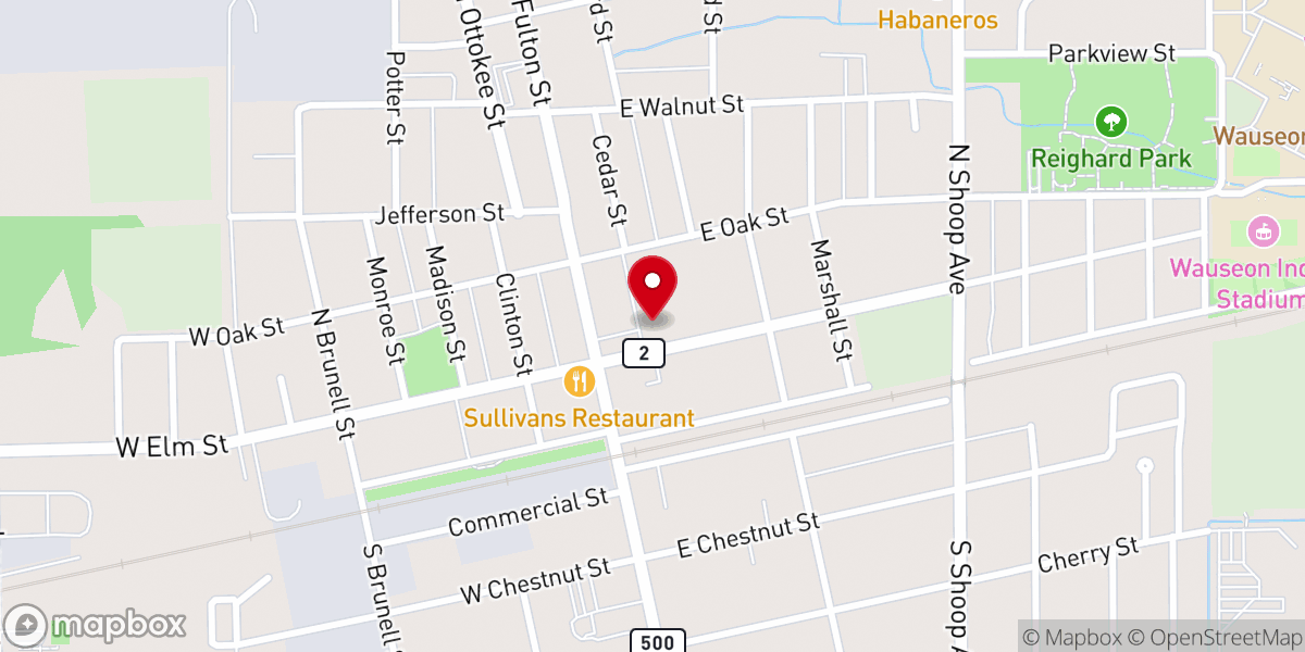 Map showing location of First Christian Church (Disciples of Christ)