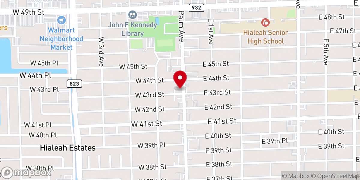 Map showing location of Palm Lakes Church of Christ