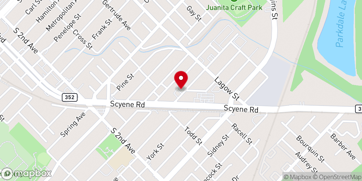 Map showing location of True Lee Baptist Church