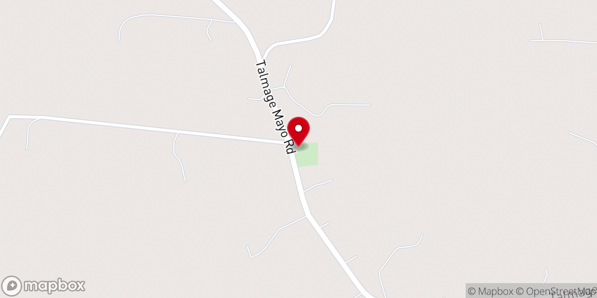 Map showing location of Hopewell Church