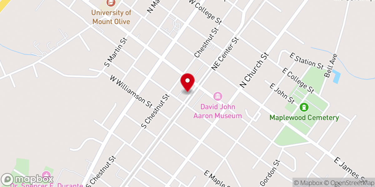 Map showing location of Evangelical Fellowship Center