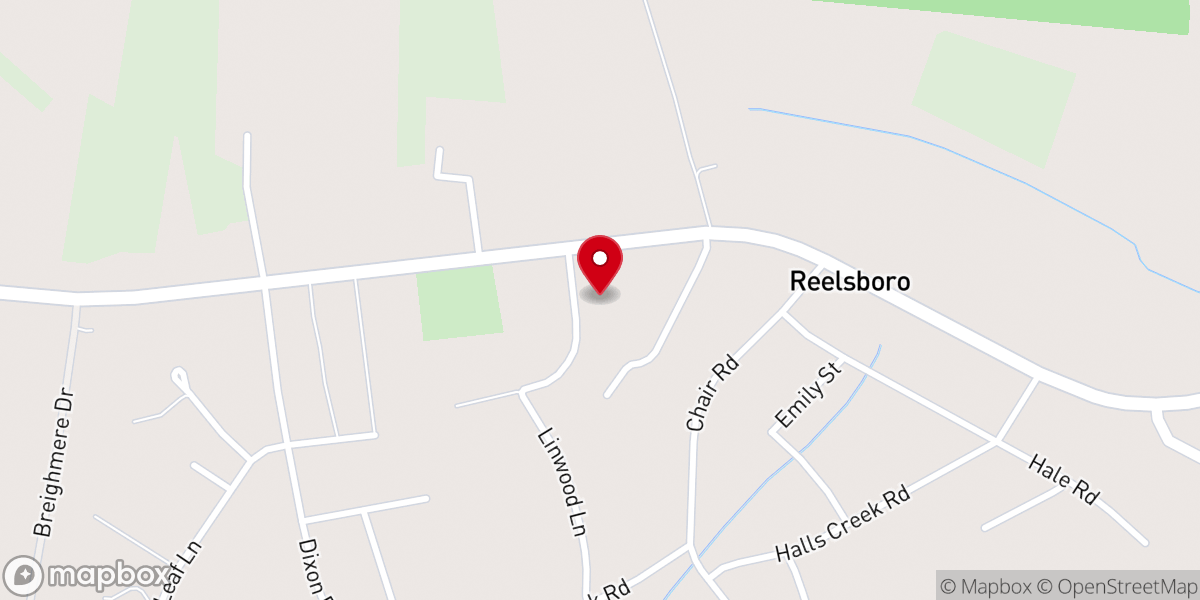 Map showing location of Reelsboro Methodist Church