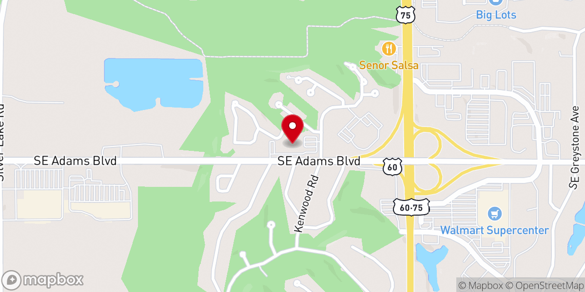 Map showing location of First Church of the Nazarene