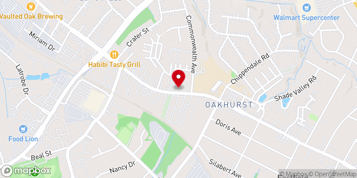 Map showing location of St. George Eritrean Tewahdo Orthodox Church